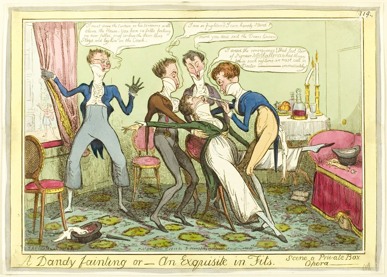 Um desmaio elegante de Isaac Robert Cruikshank