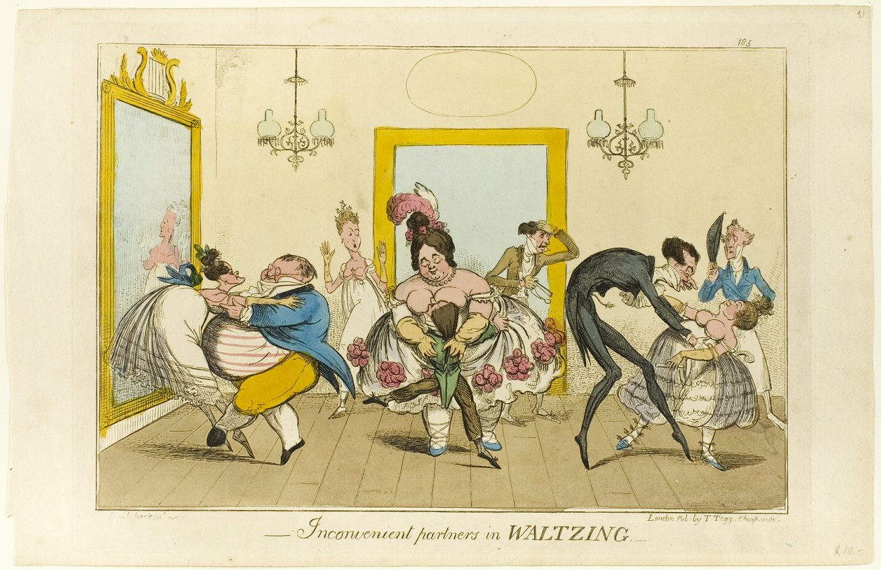 Parceiros inconvenientes na valsa de Isaac Robert Cruikshank