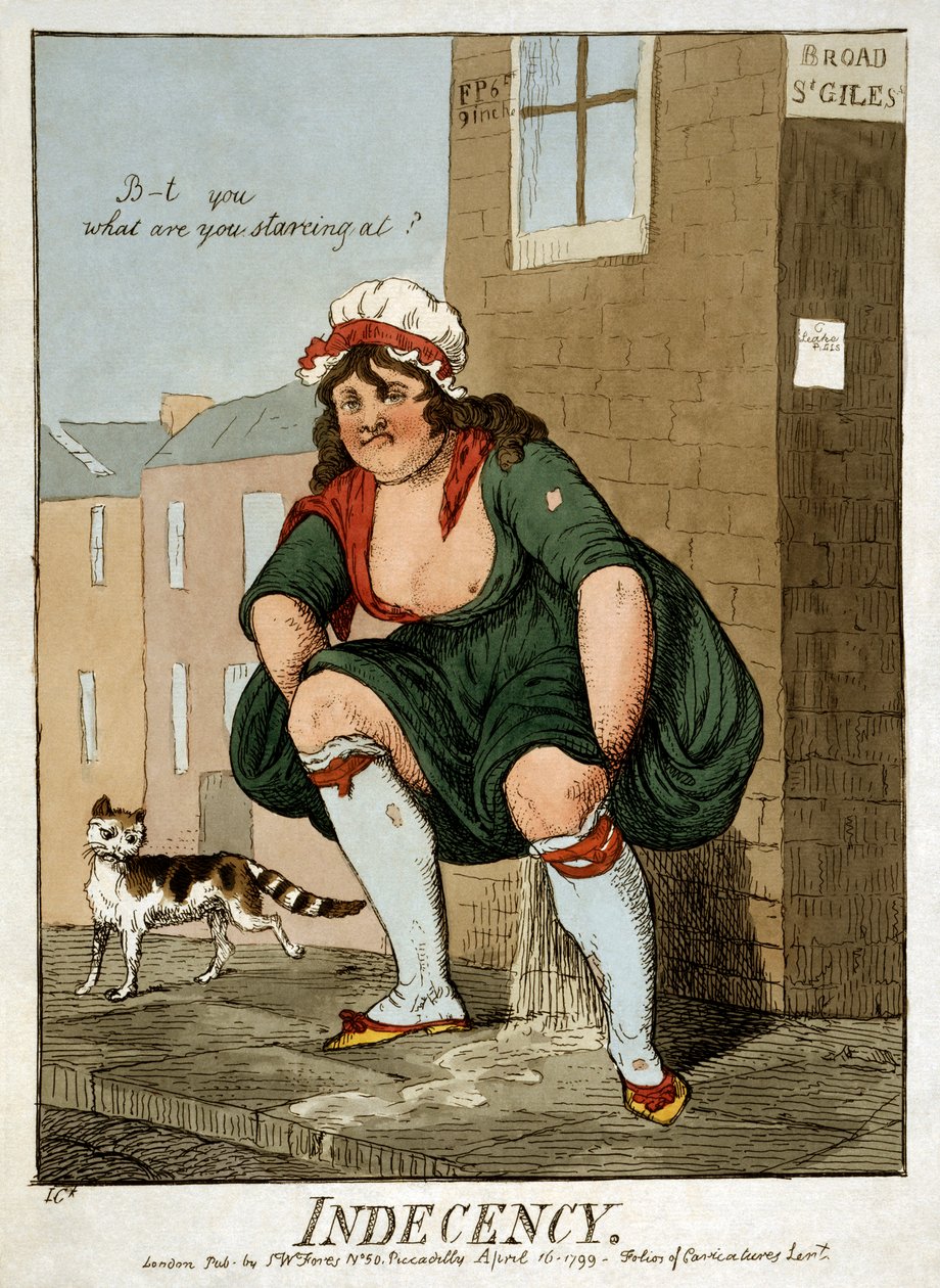Indecência, 1799. de Isaac Robert Cruikshank