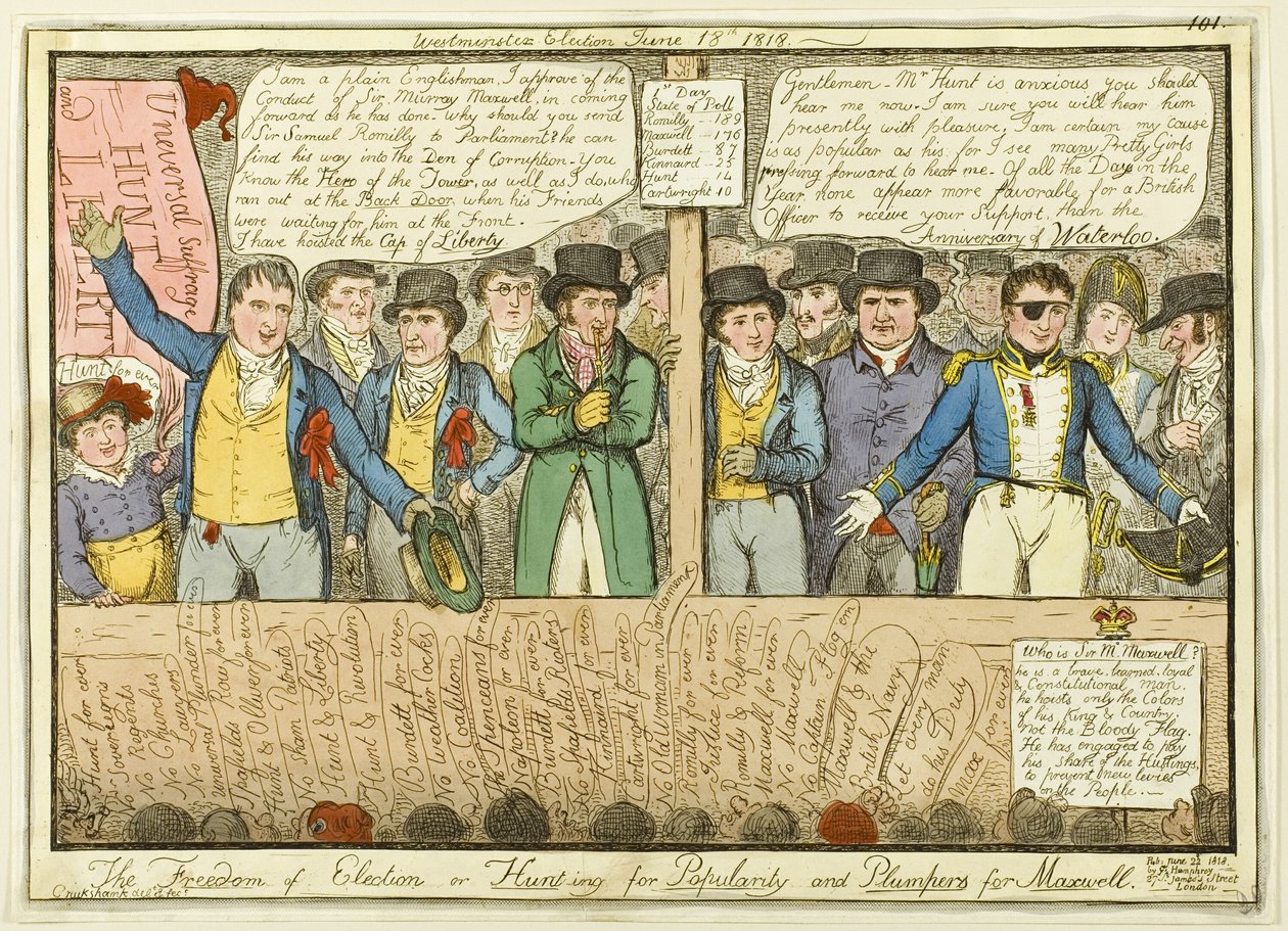 A liberdade de eleição de Isaac Robert Cruikshank