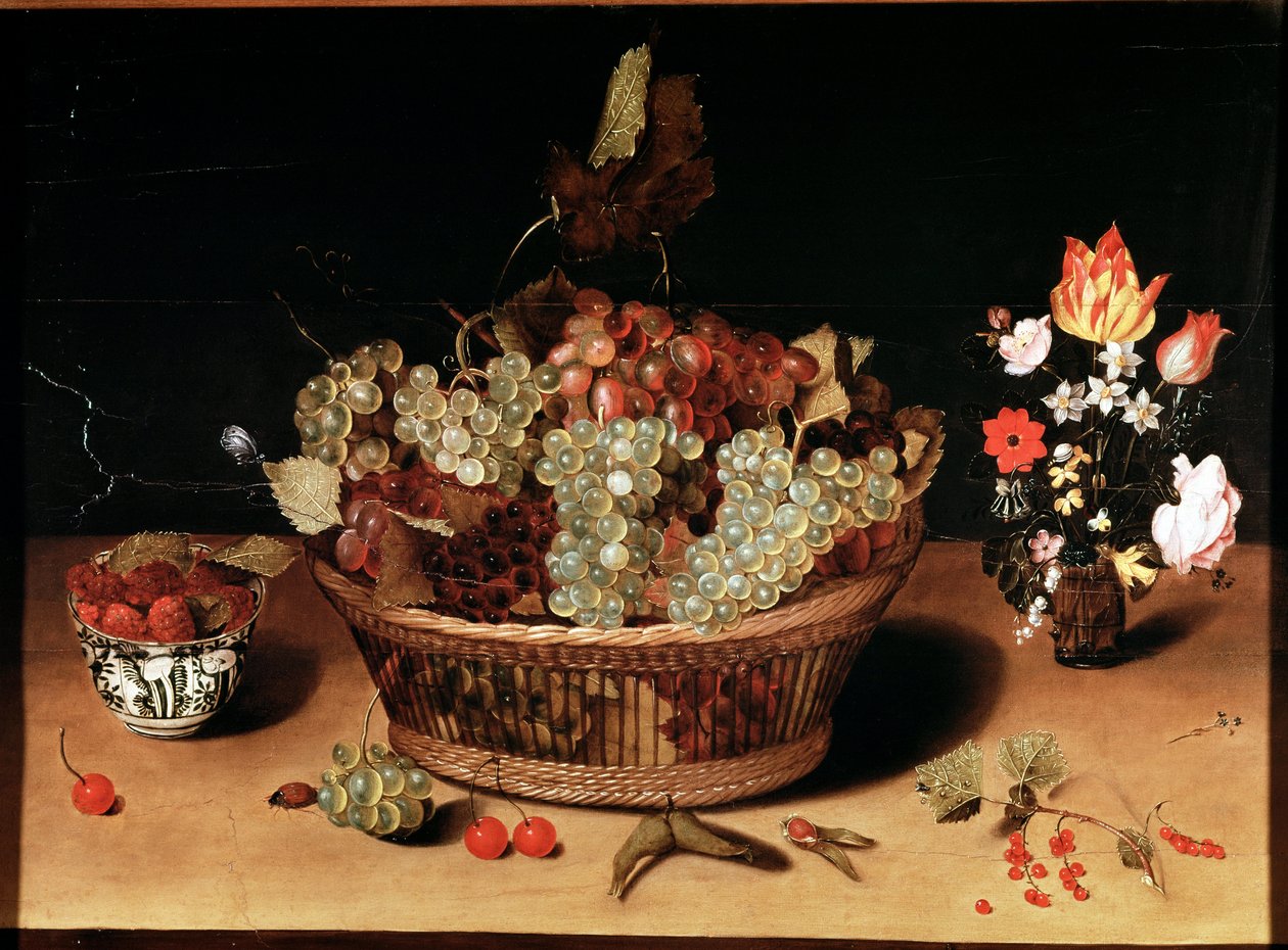 Natureza morta com flores e frutas Pintura de Isaac Soreau (1604-1644) Século XVII Turim Galleria Sabauda, inv 758 de Isaac Soreau