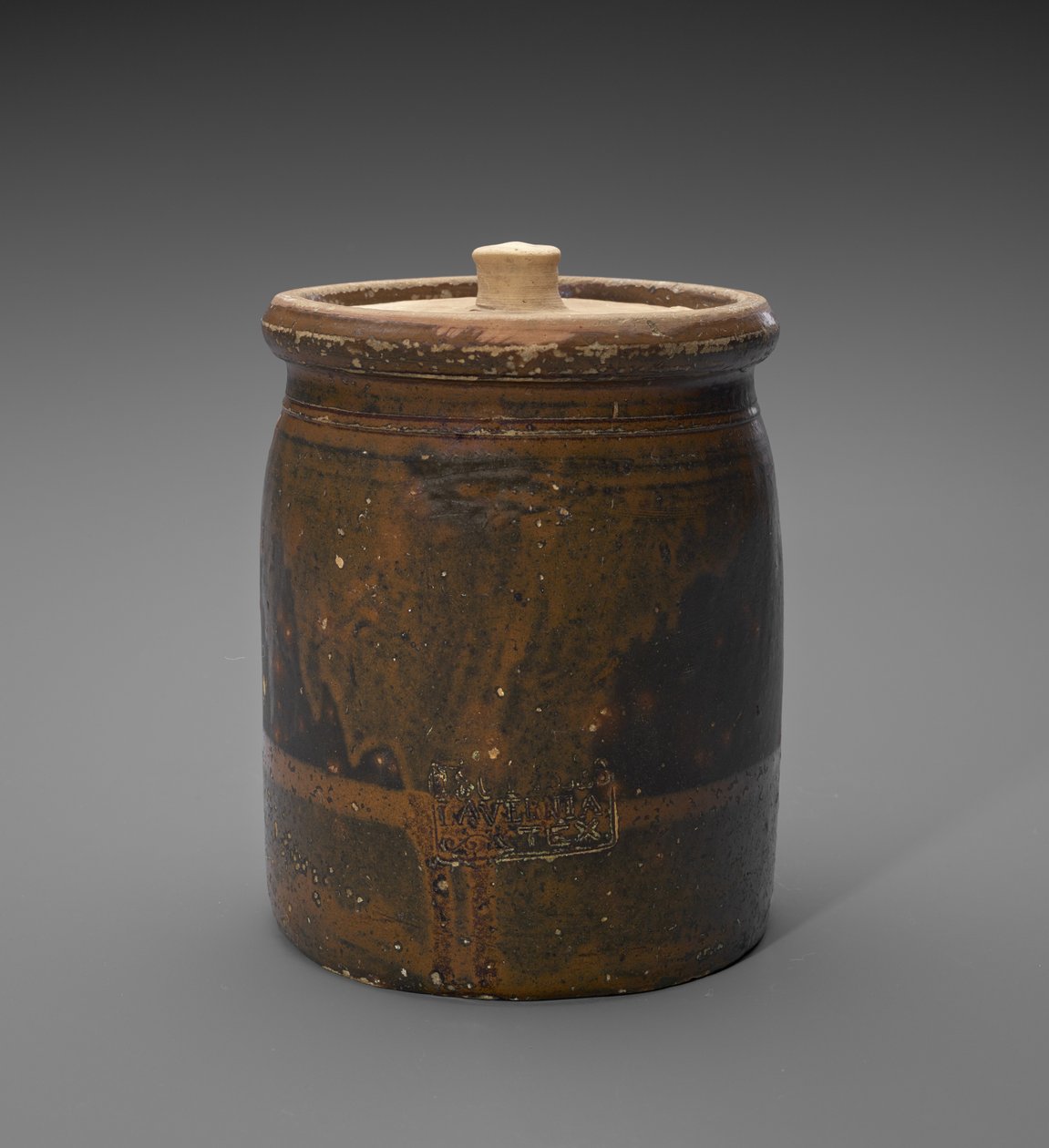 Frasco com tampa, c. 1873-1882 (grés esmaltado) de Isaac Suttles Pottery