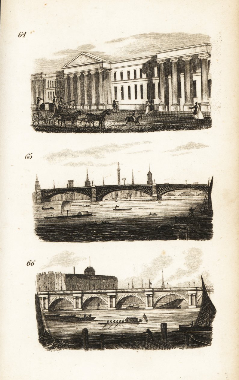 O Correio Geral, Ponte Southwark e Ponte Waterloo de Isaac Taylor