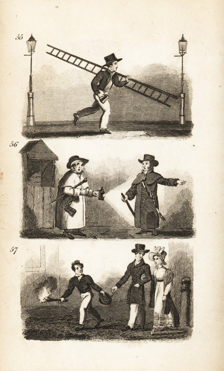 O Lamplighter, Watchman e Link-boy de Isaac Taylor