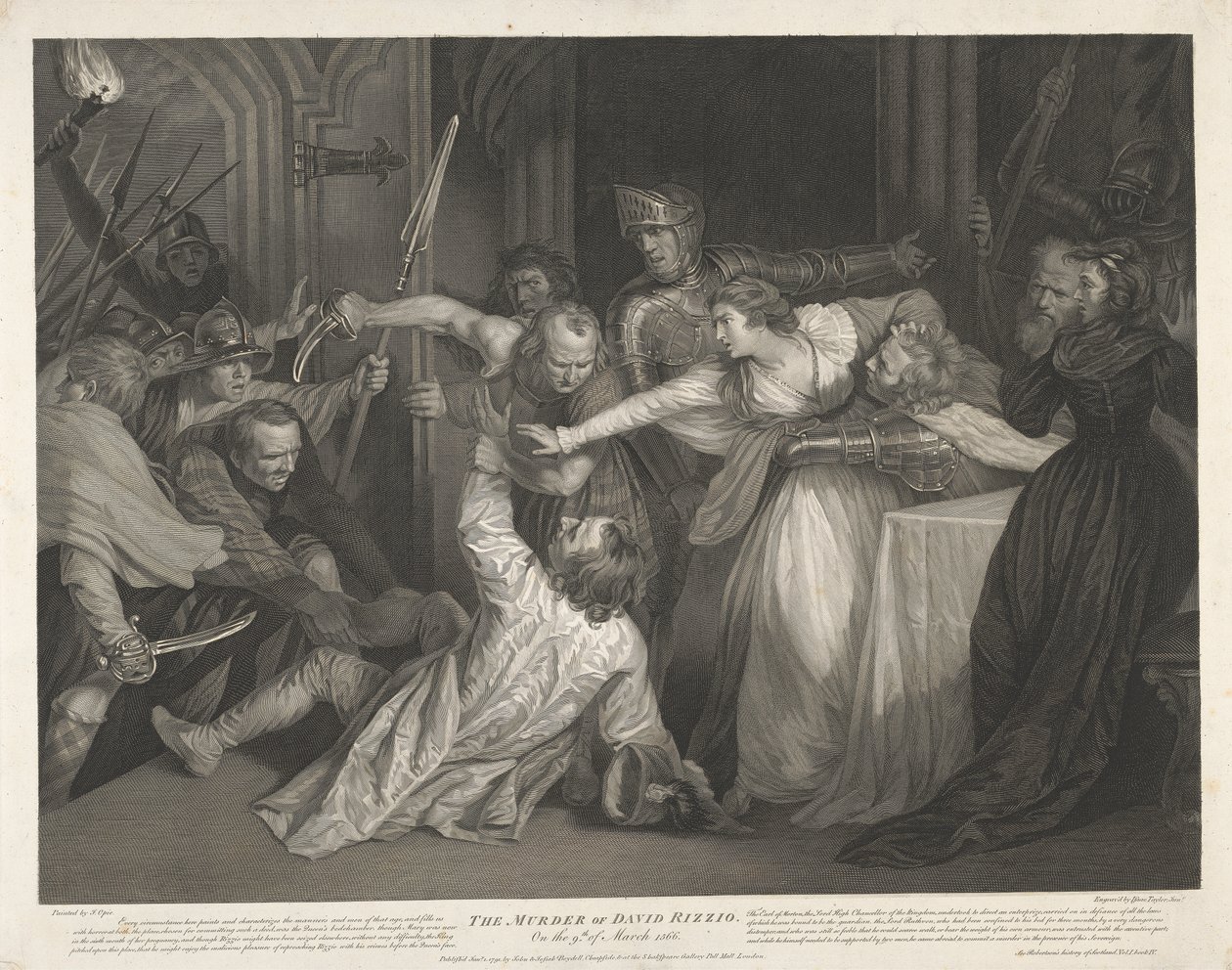 O assassinato de David Rizzio no dia 9 de Março de 1566 de Isaac Taylor