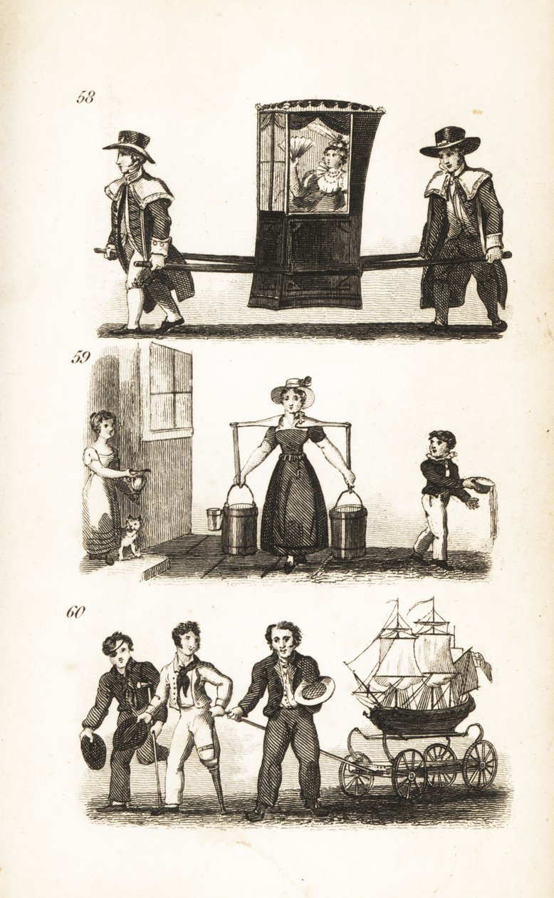 A Cadeira Sedan, a Milkmaid e os Marinheiros e Navegadores de Isaac Taylor