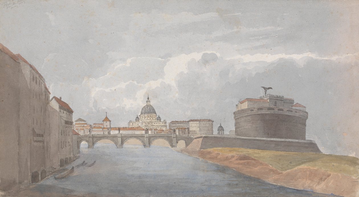 Sobre o Tibre/ Castelo de St. Angelo de Isaac Weld