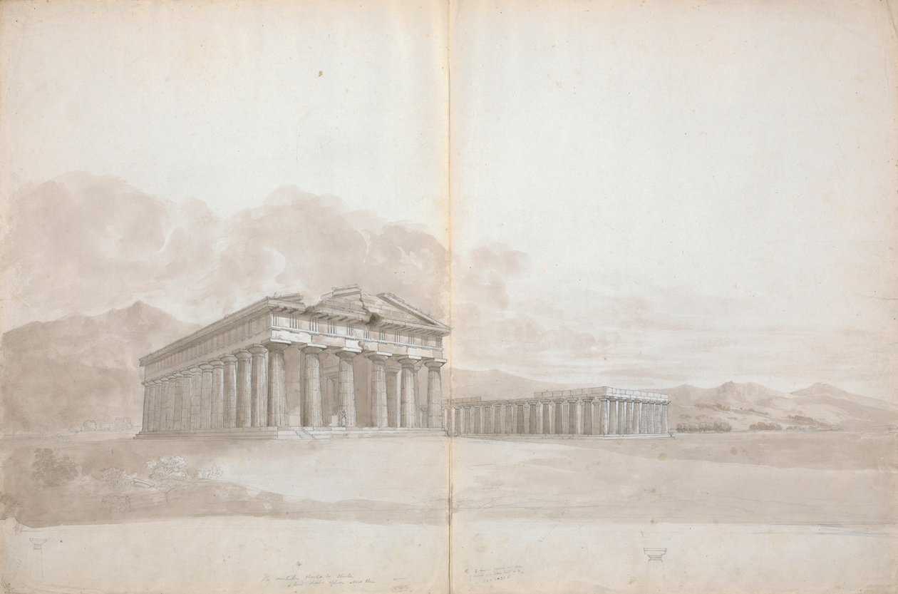 Duas Ruínas do Templo com Estudos de Isaac Weld
