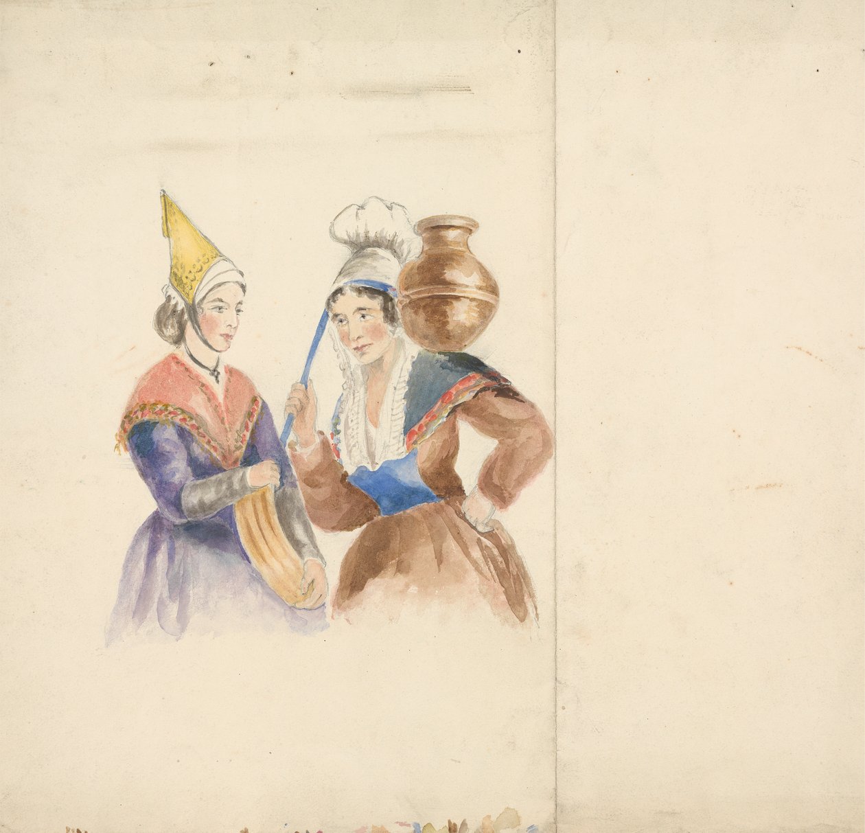Duas Mulheres em Traje Colorido de Isaac Weld