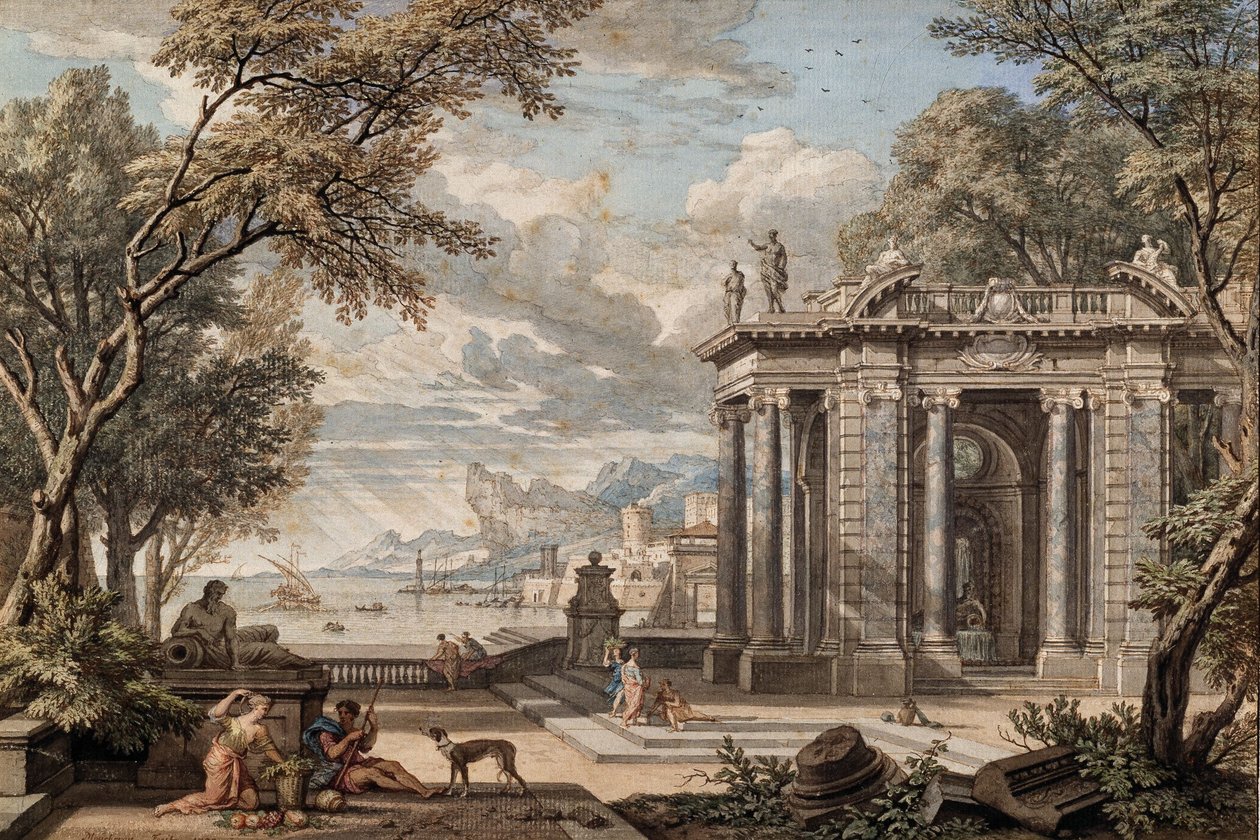 Paisagem arcádica de Isaac de Moucheron