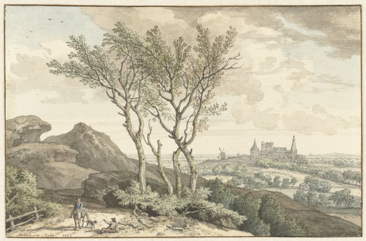 Vista do Castelo de Bentheim de Isaac de Moucheron