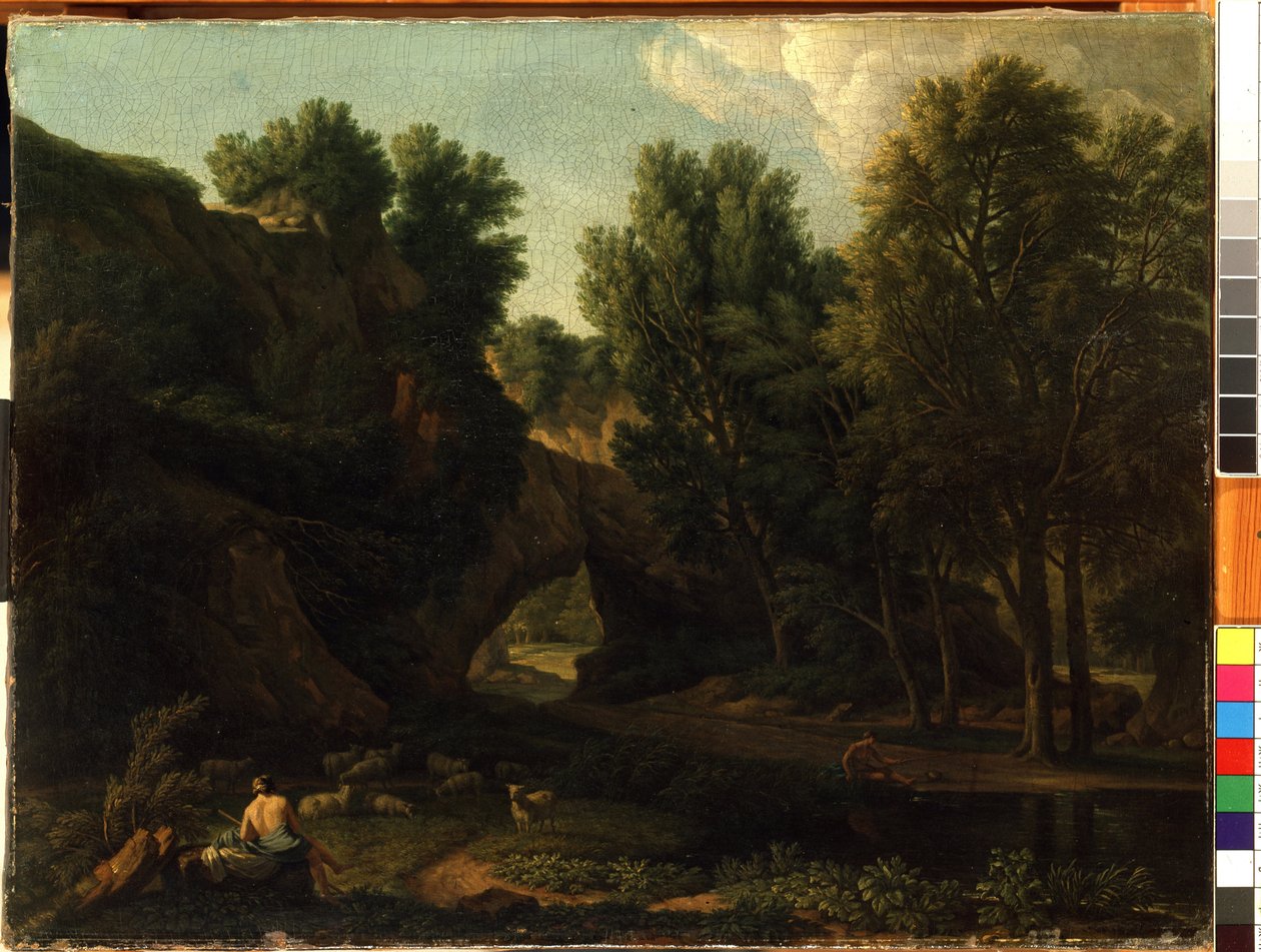 Paisagem (Paisagem). Pintura de Isaac de Moucheron de Isaac de Moucheron