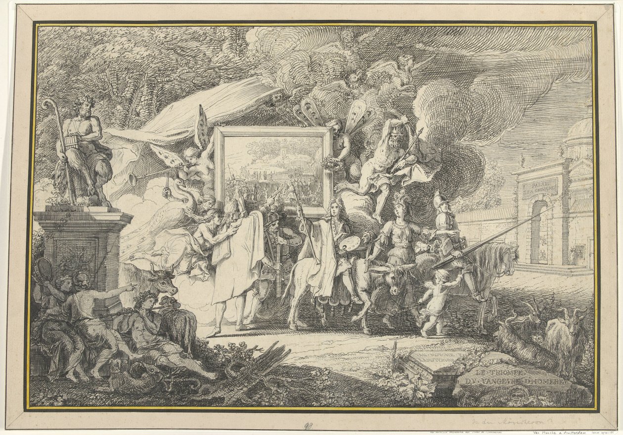 Sátira sobre a pintura e a Academia Francesa
Le Triomfe du Vangeur d