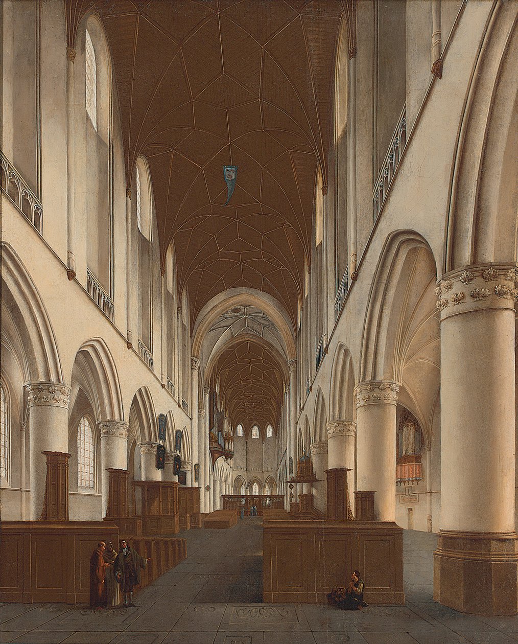 A Igreja de São Bavo em Haarlem de Isaac van Nickele