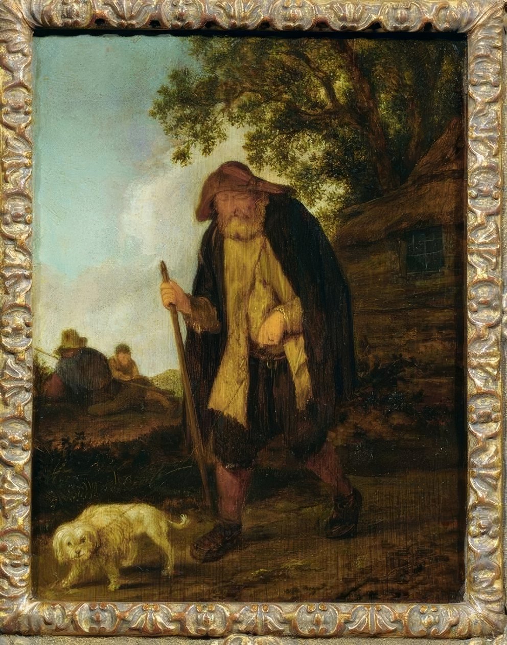 Homem cego com cachorro de Isaac van Ostade