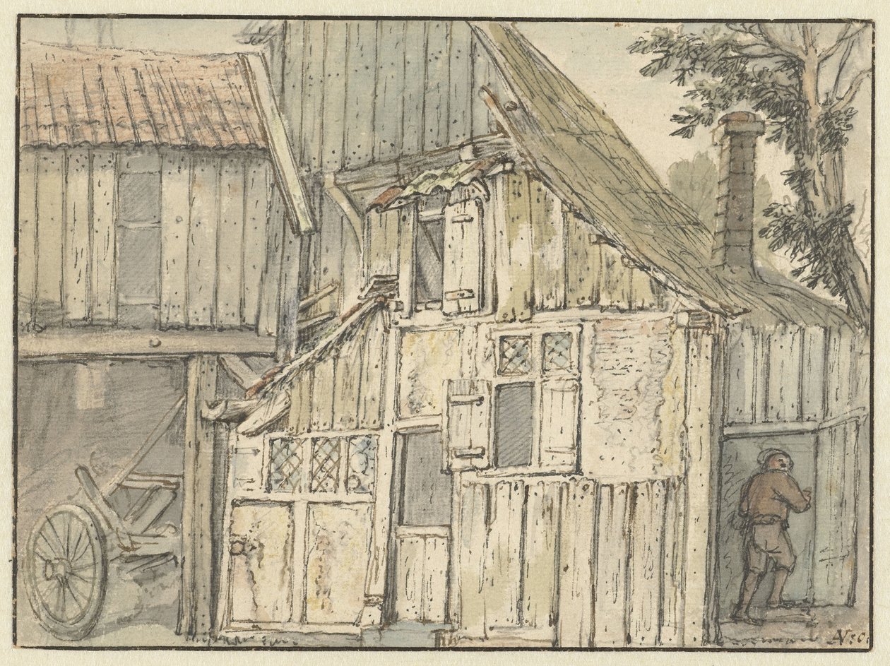 Fachada de uma fazenda de Isaac van Ostade