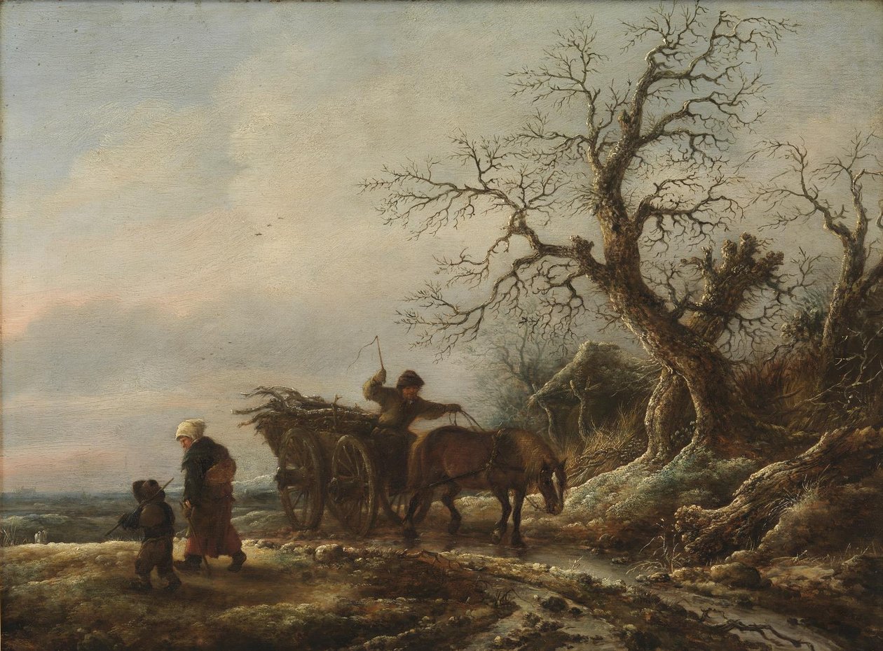 Uma cena de inverno de Isaack van Ostade