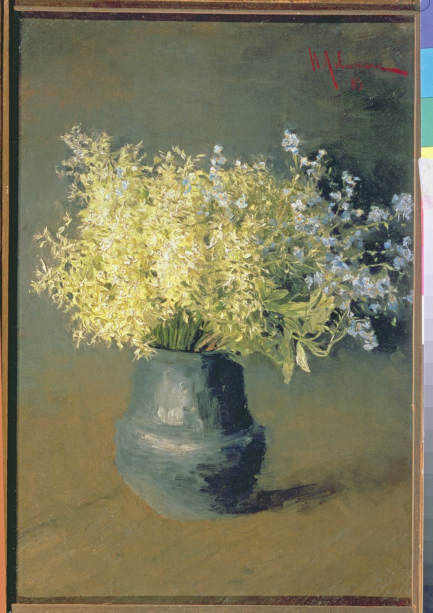 Lilacs selvagens e miosótis, 1889 de Isaak Ilyich Levitan