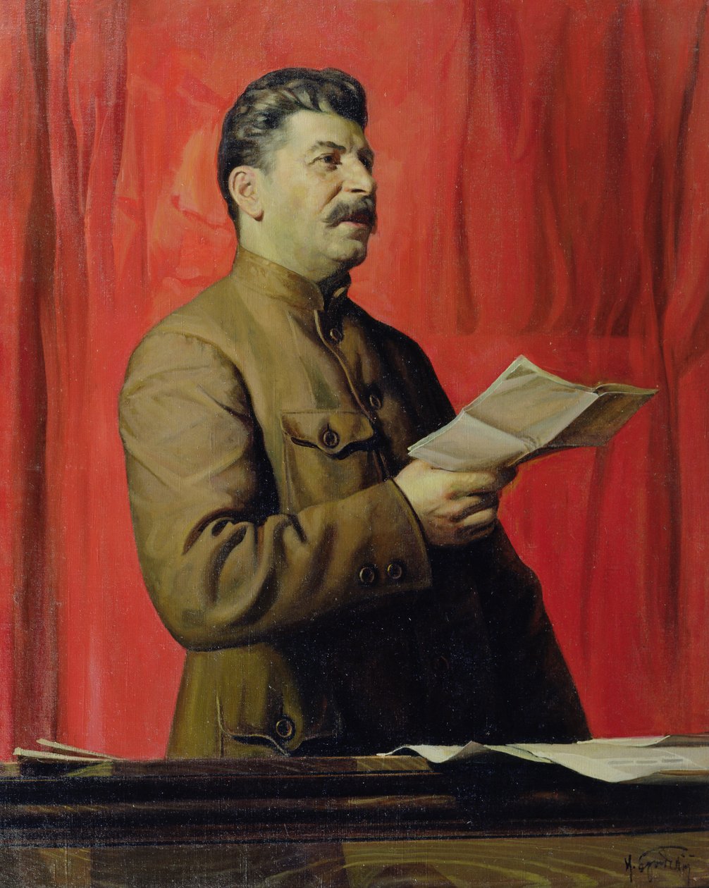 Retrato de Josif Stalin, 1933 de Isaak Israilevich Brodsky