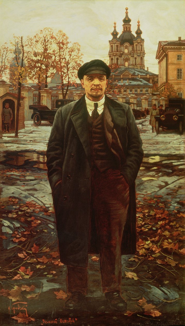 Vladimir Ilyich Lenin (1870-1924) em Smolny, c.1925 de Isaak Israilevich Brodsky