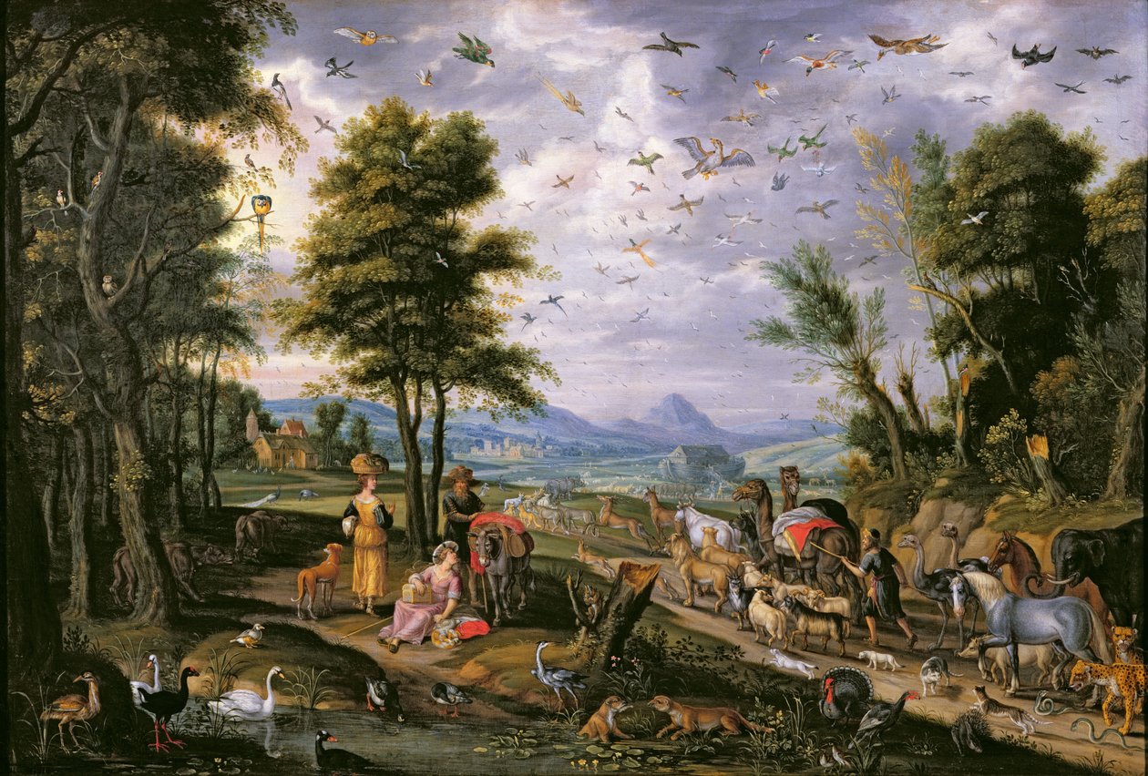 Entrando na arca de Isaak van Oosten