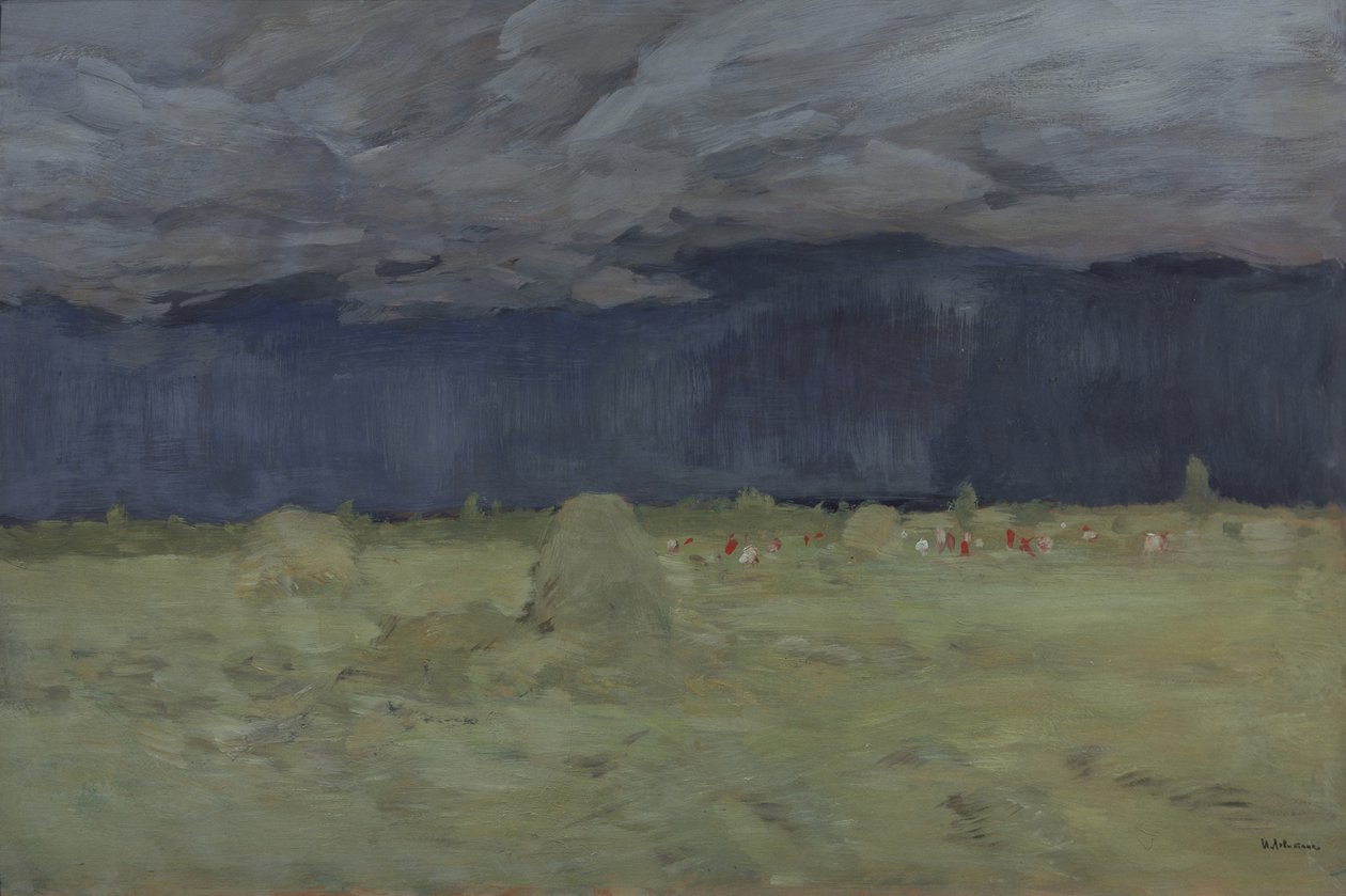 Fabricação de feno, 1900 de Isaak Ilyich Levitan