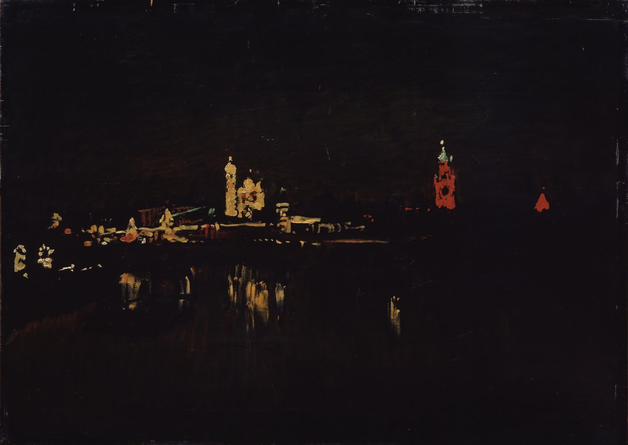 Iluminação do Kremlin de Moscou, 1896 de Isaak Ilyich Levitan