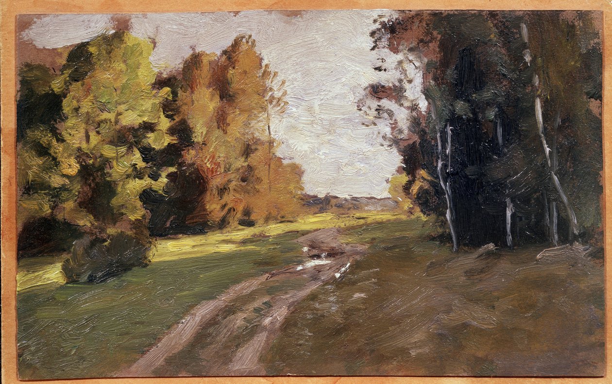 Boa noite, um Caminho na Madeira. Pintura de Isaak (Isaac) Ilyich Levitan (1860-1900), óleo sobre tela de Isaak Ilyich Levitan