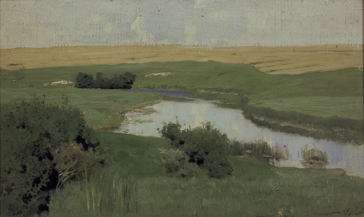 Rio pequeno Istra, 1885-1886 de Isaak Ilyich Levitan