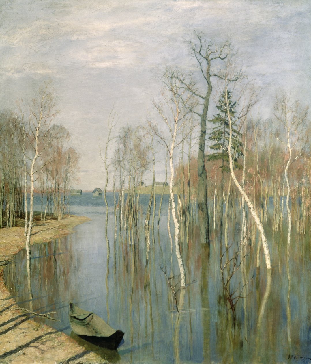 Primavera, alta água, 1897 de Isaak Ilyich Levitan