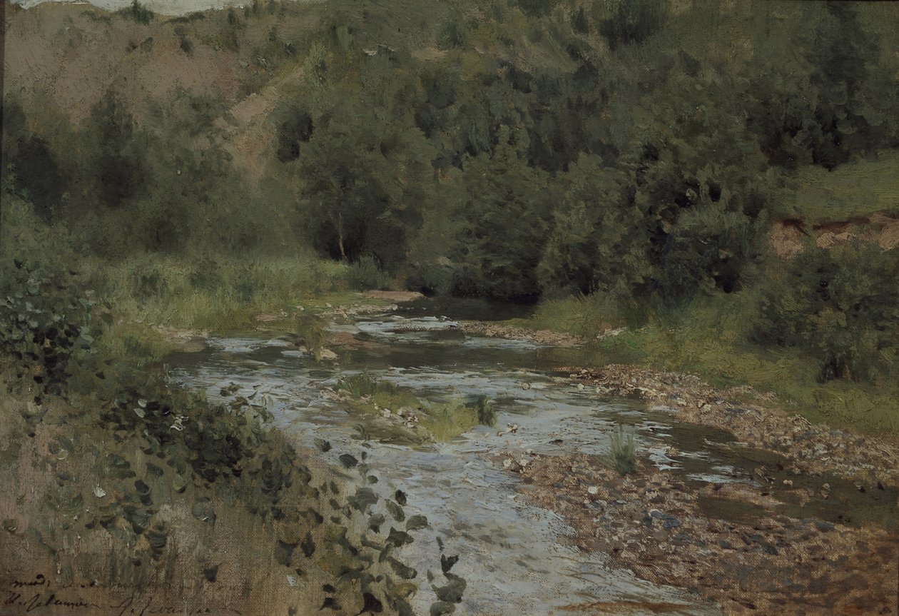 Stream, 1880s de Isaak Ilyich Levitan