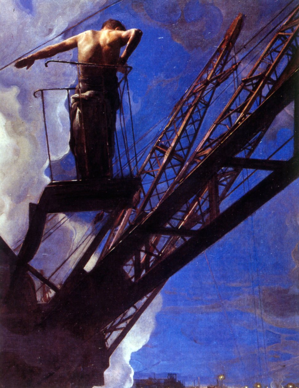 Trabalhador de construção de Isaak Israilevich Brodsky