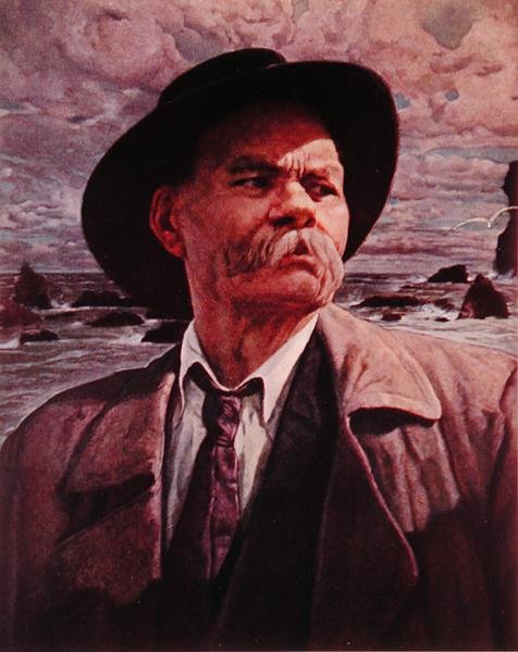 Maxim Gorky (1868-1936) c.1930-36 (litho) de Isaak Israilevich Brodsky