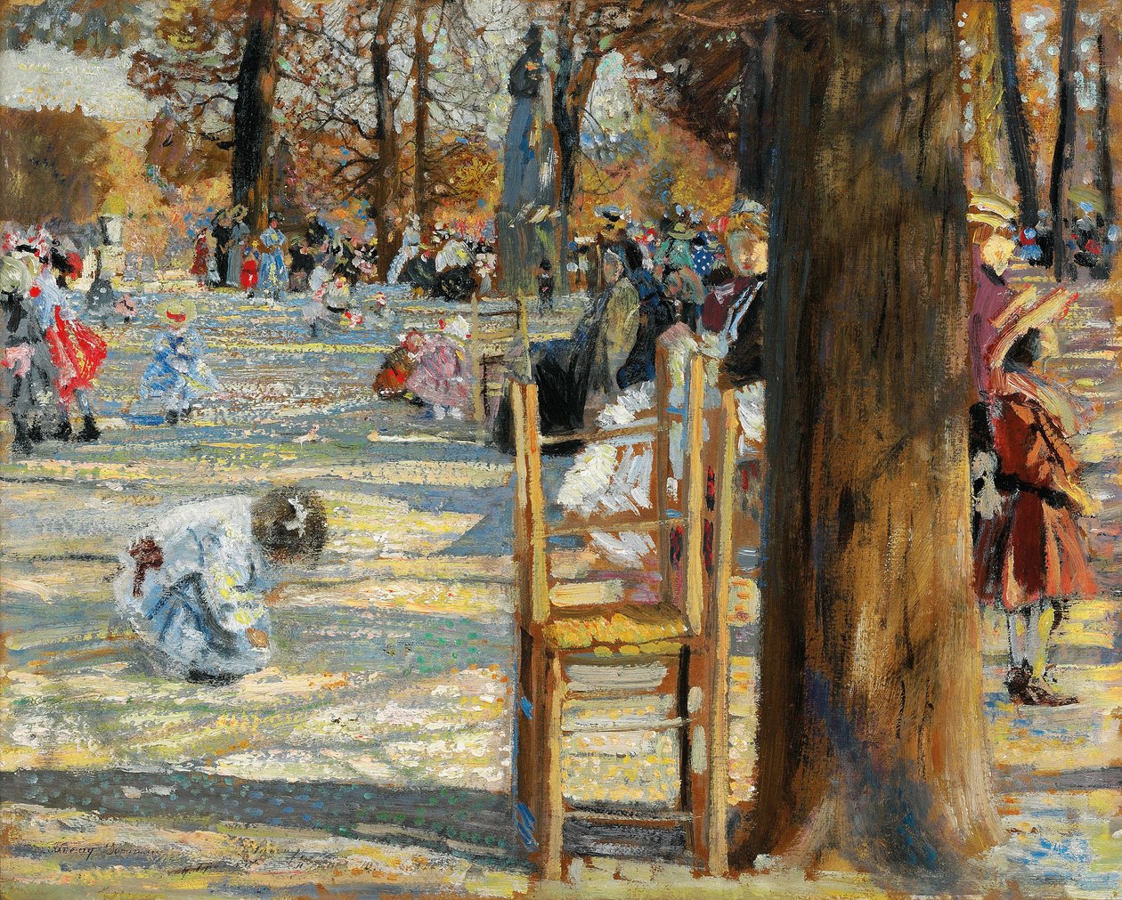 Os Jardins de Luxemburgo na Primavera de Isaak Israilevich Brodsky