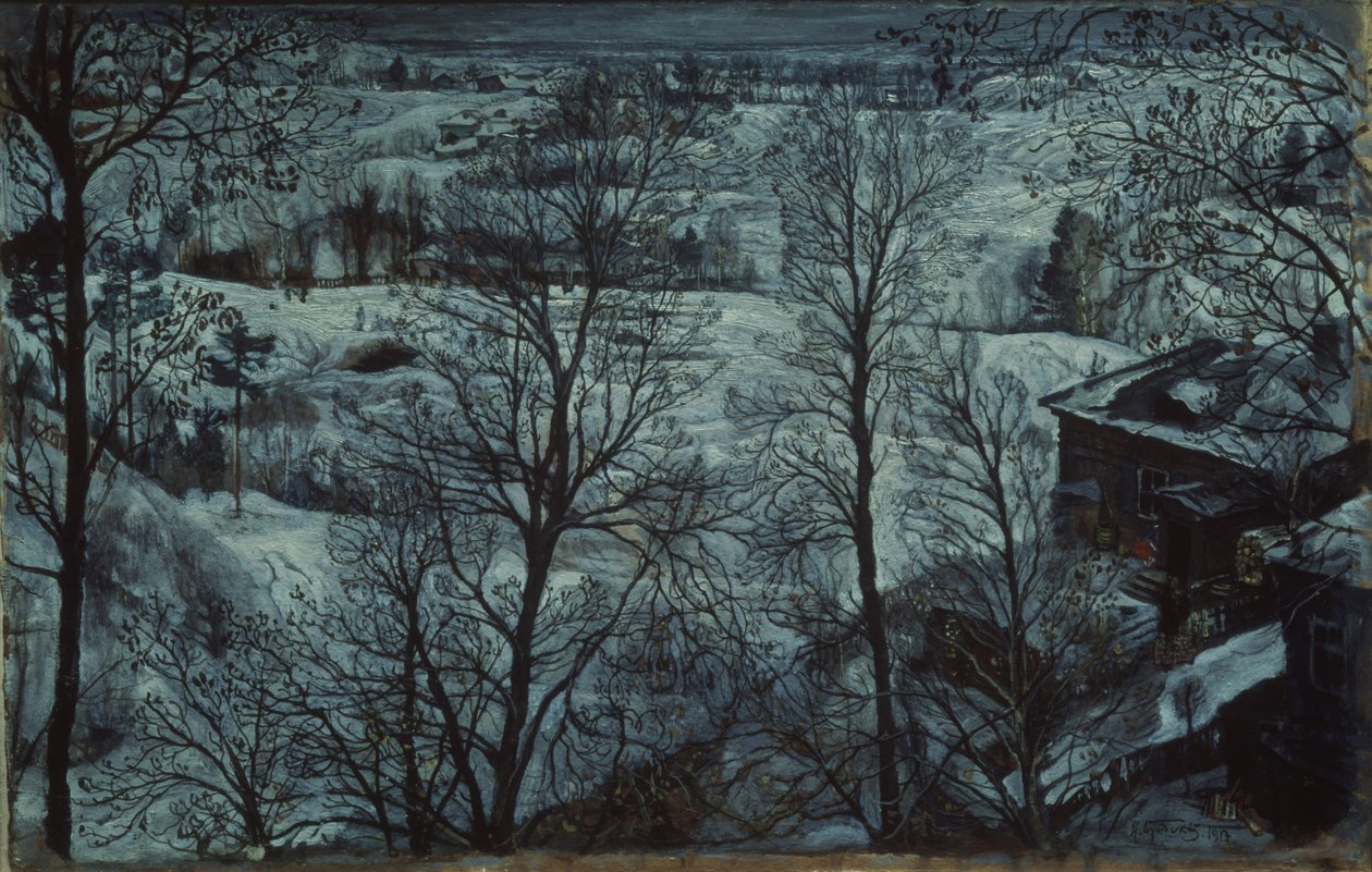 Paisagem de inverno, 1917 de Isaak Israilevich Brodsky