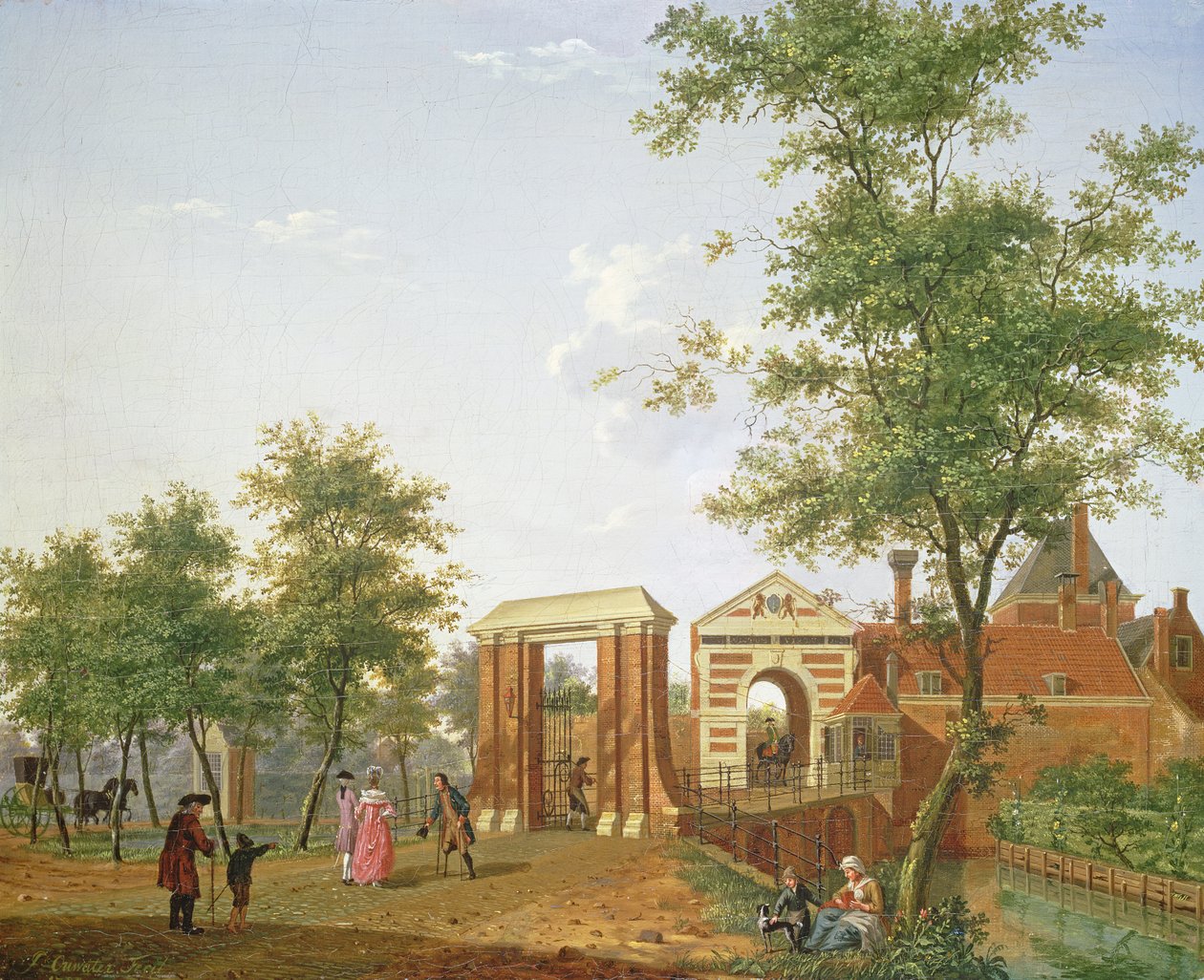 Vista do Zylpoort, Harlem, 1780 de Isaac Ouwater