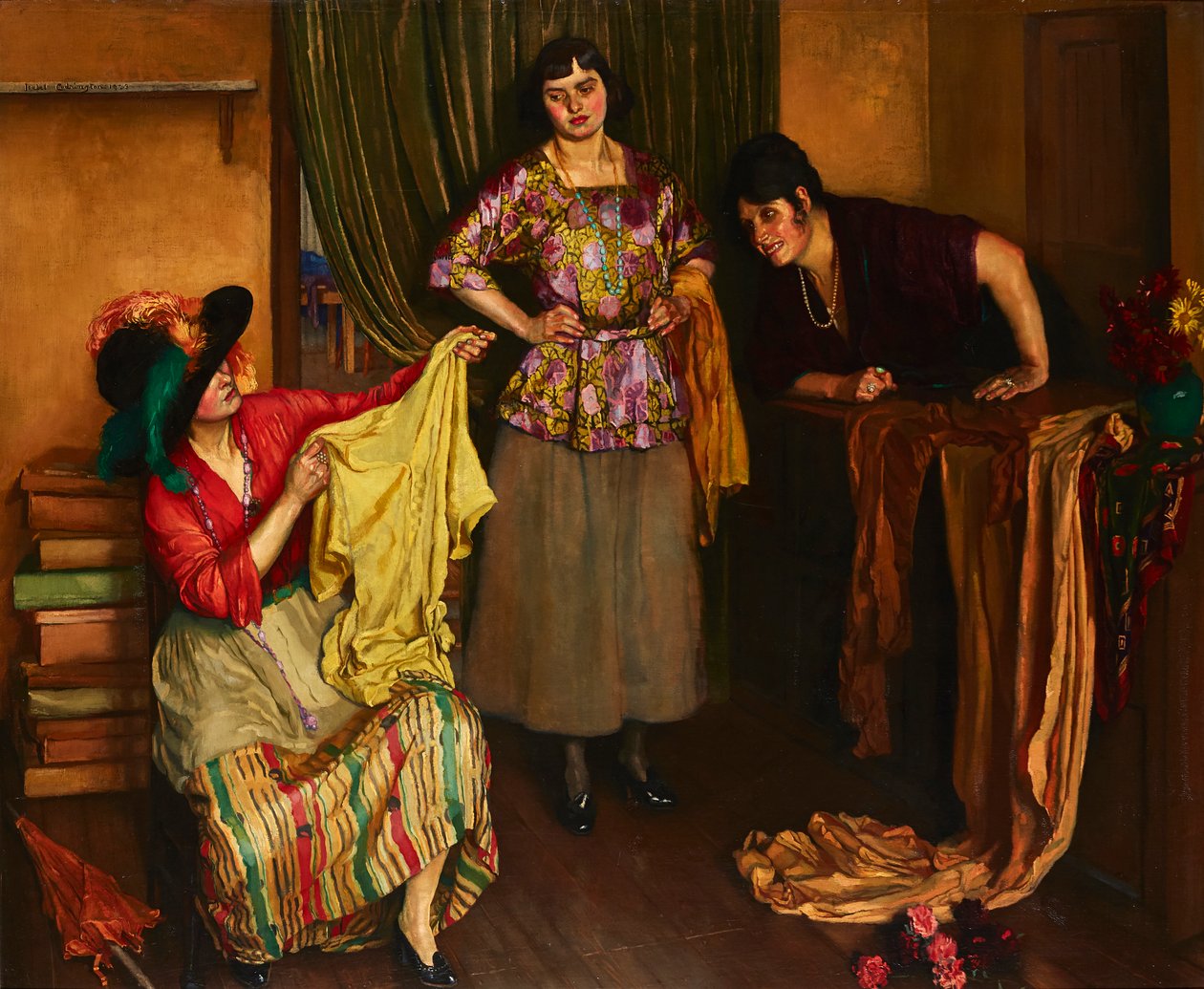 A Loja da Blusa (óleo sobre tela) de Isabel Codrington