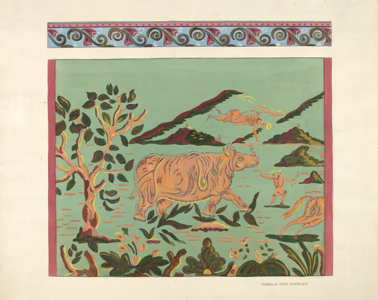 Design da Bandbox - Rinoceronte, 19351942. de Isabella Ruth Doerfler