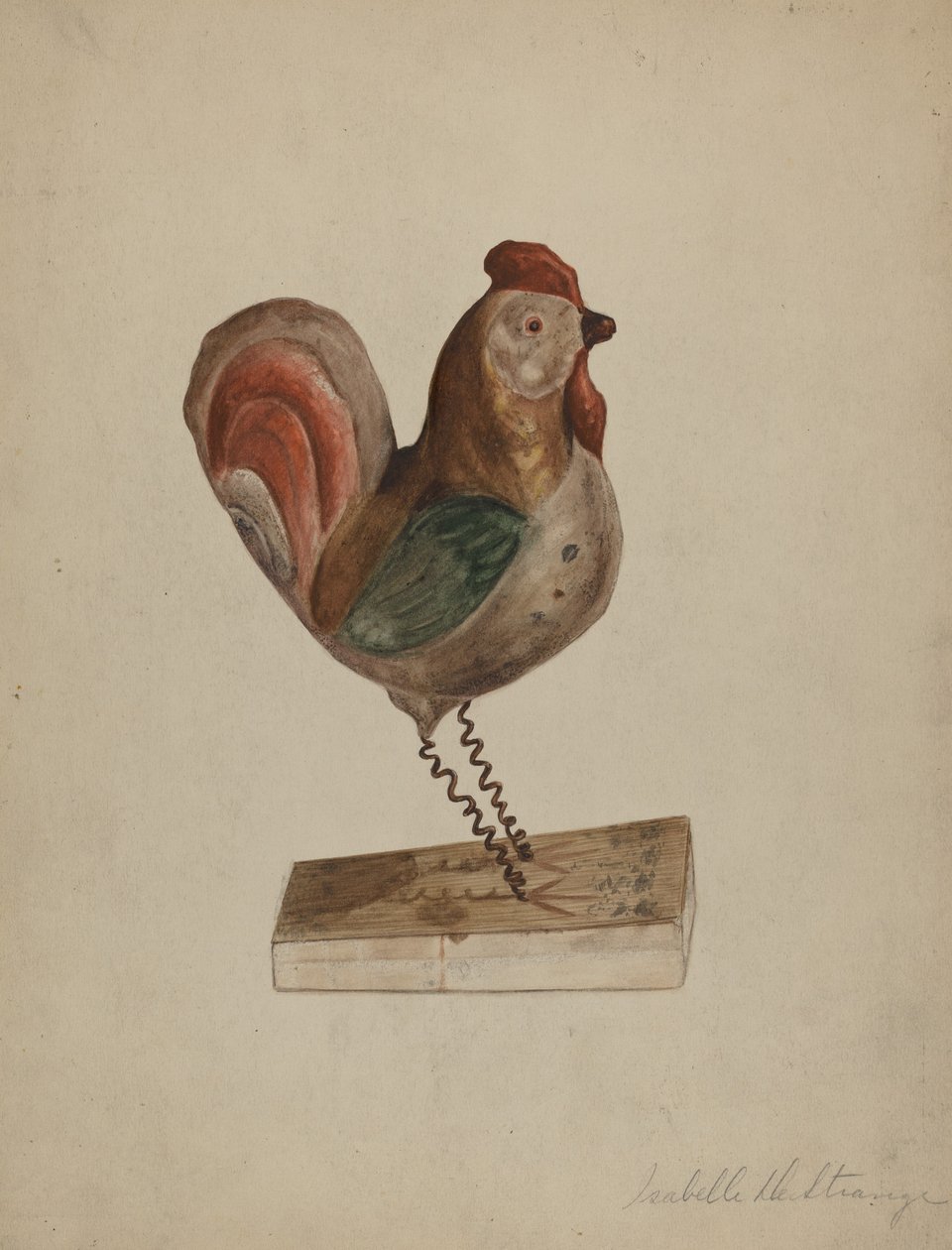 Pa. Galo Alemão de Brinquedo com Fole de Isabelle De Strange