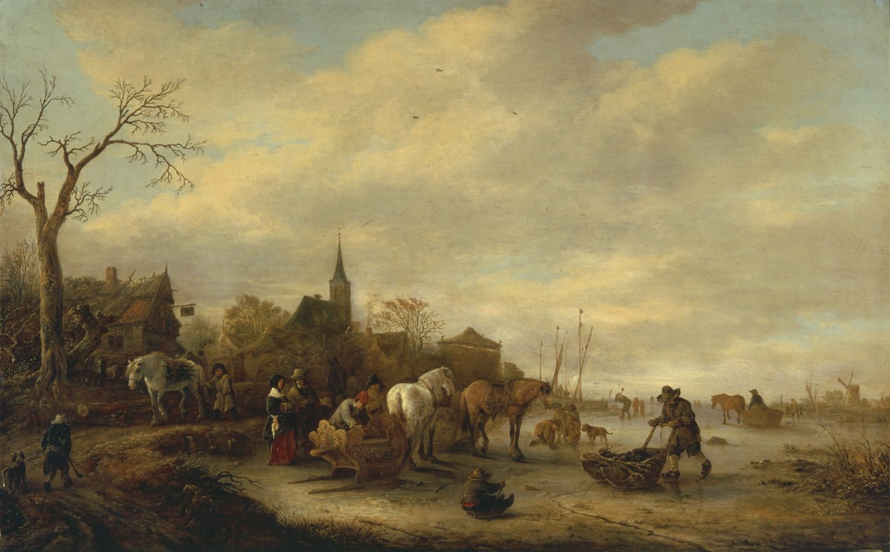 Cena de inverno de Isack van Ostade