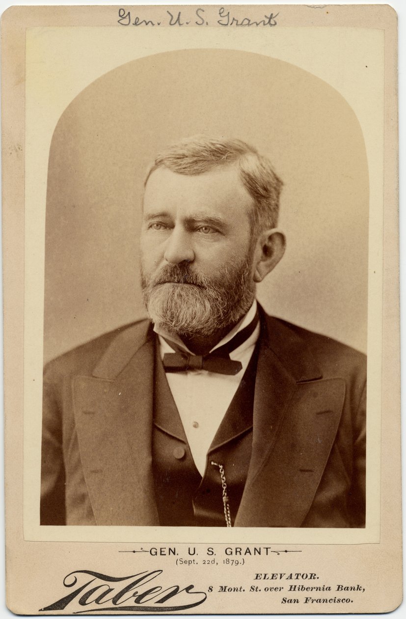 Ulysses Simpson Grant (1822-85), General do Exército da União, 18º Presidente dos EUA (albumen photo) de Isaiah Taber