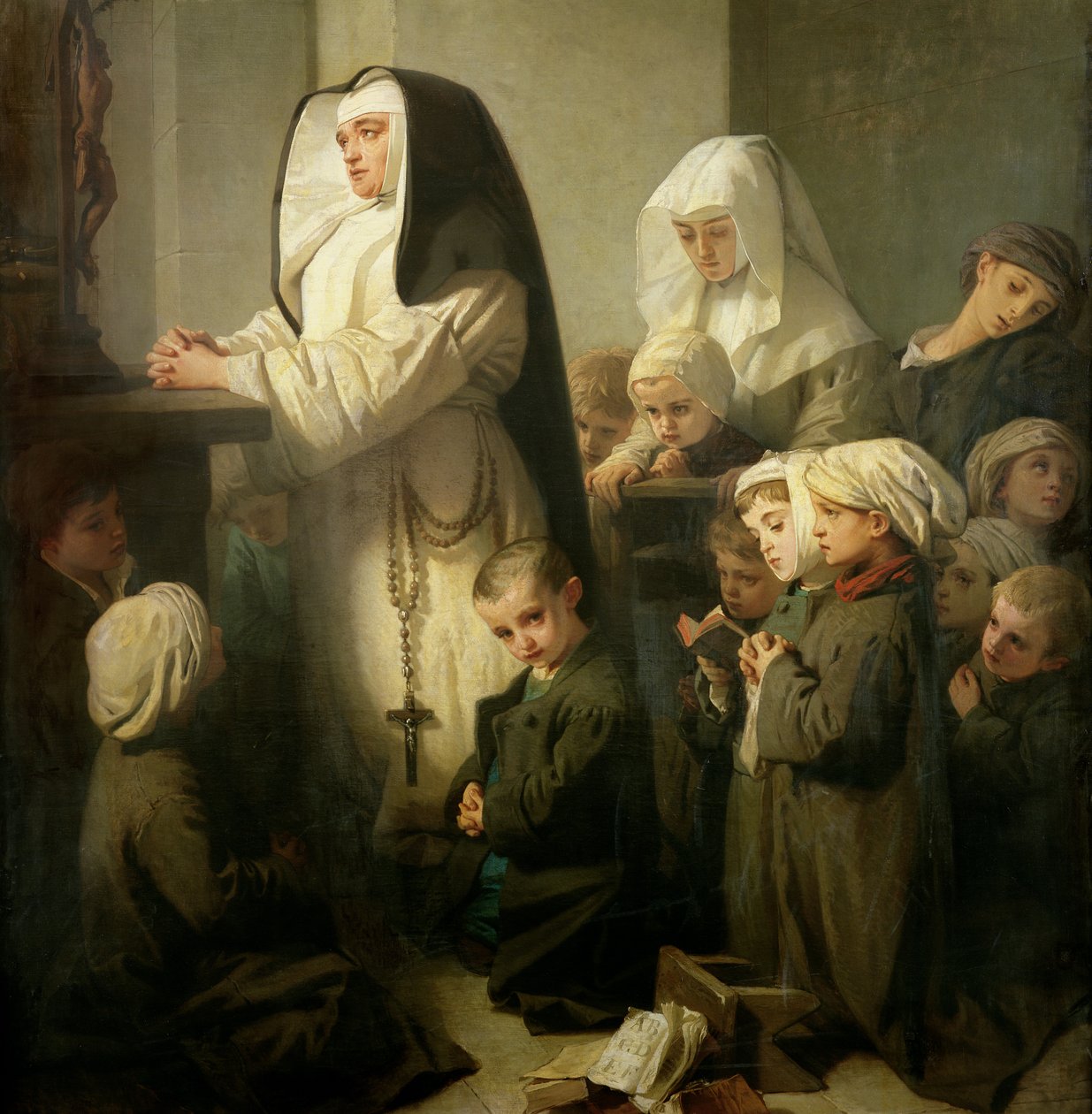 A oração das crianças que sofrem de micose, 1853 (detalhe) de Isidore Pils