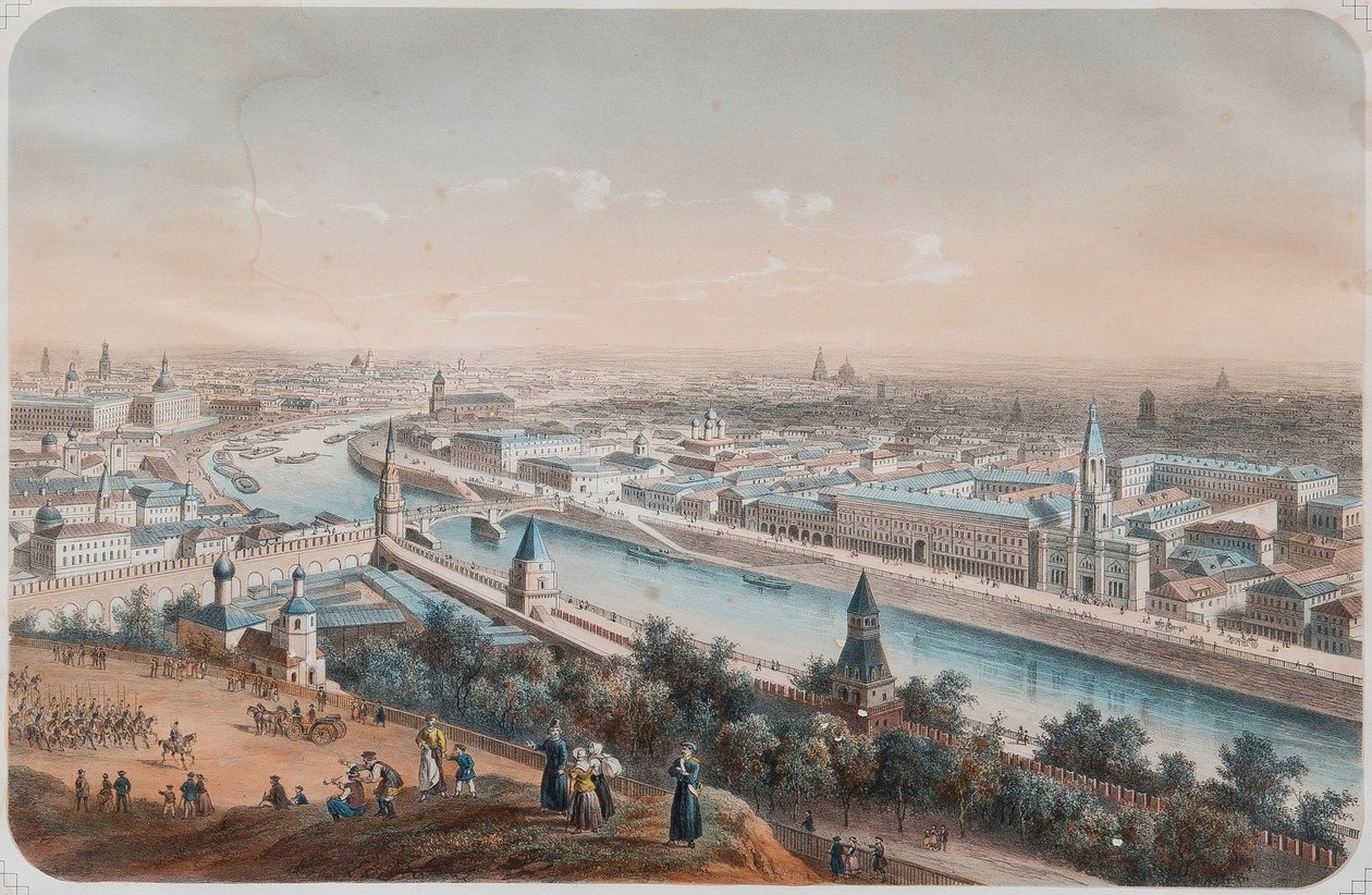 Vista panorâmica de Moscou, década de 1820 de Isidore Laurent Deroy