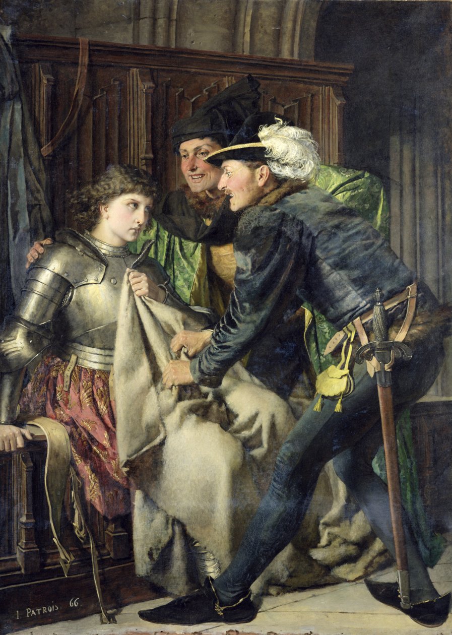Joana d&39;Arc (1412-31) insultada na prisão, 1866 de Isidore Patrois