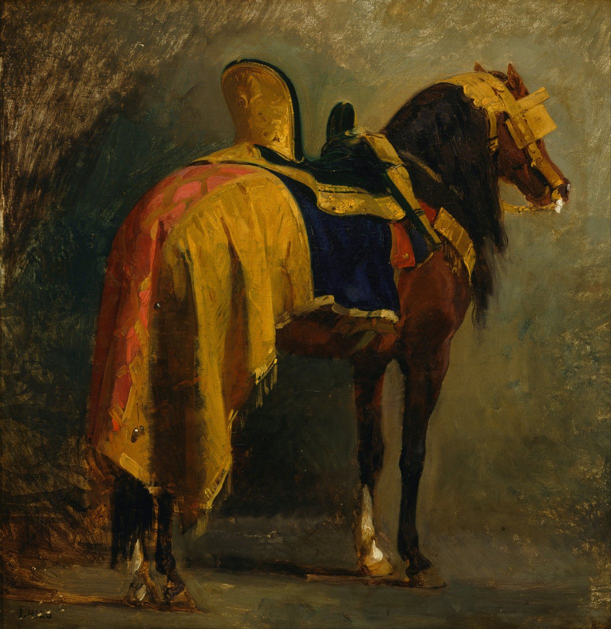 Cavalo com caparisonha de Isidore Pils