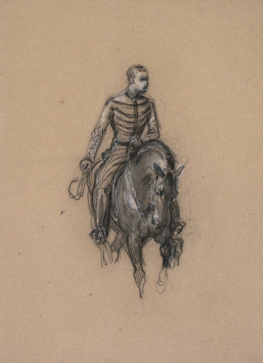 Soldado militar a cavalo, c. 1860. de Isidore Pils