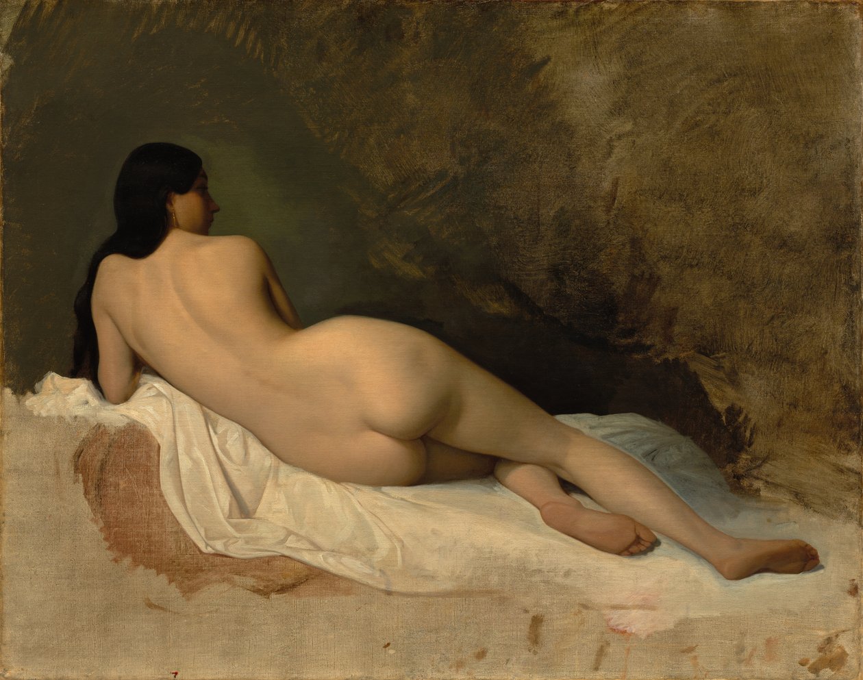 Estudo de um nu reclinado, c. 1841 de Isidore Pils