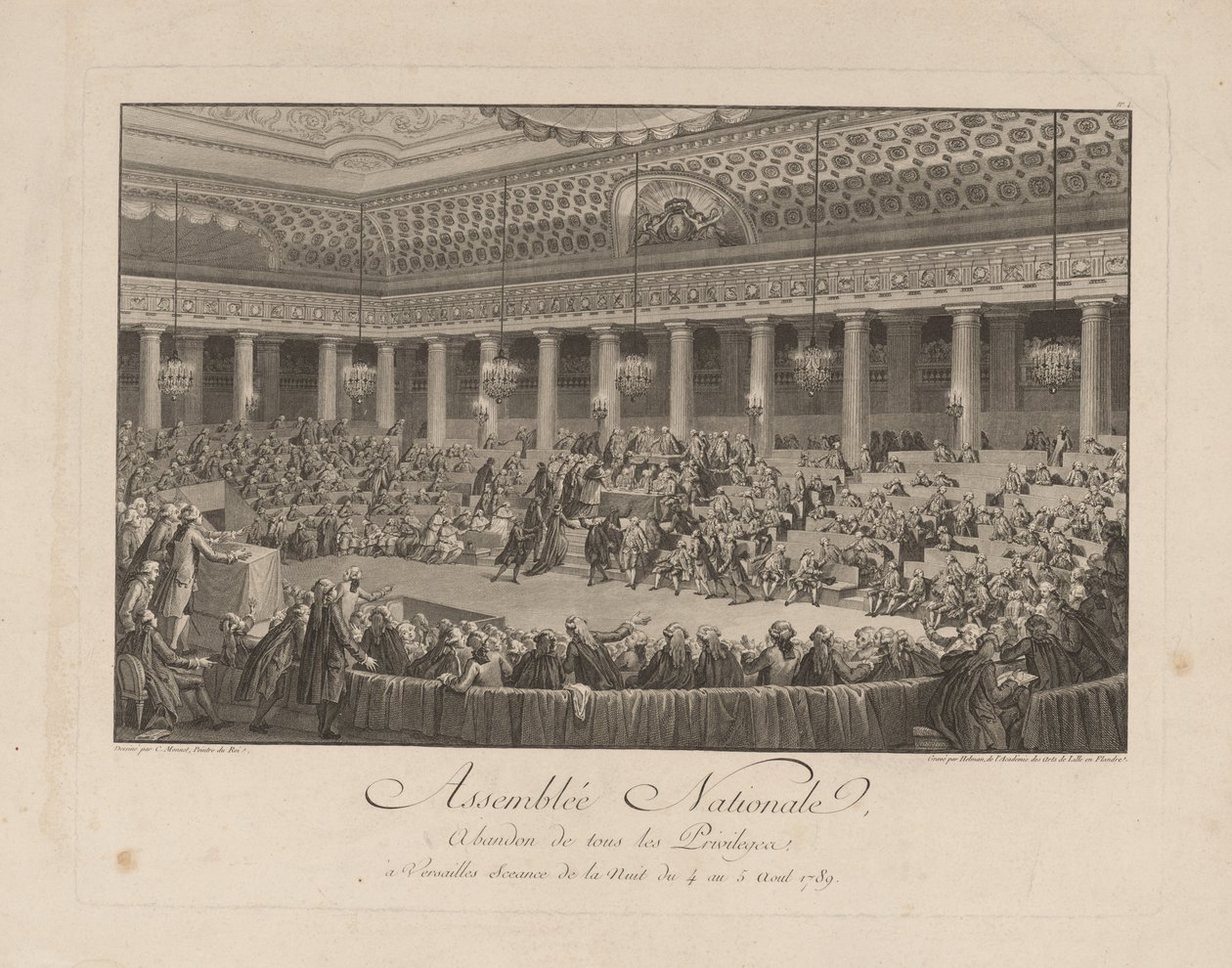 A noite de 4 de agosto de 1789 na Assembléia Nacional, 1790 de Isidore Stanislas Helman