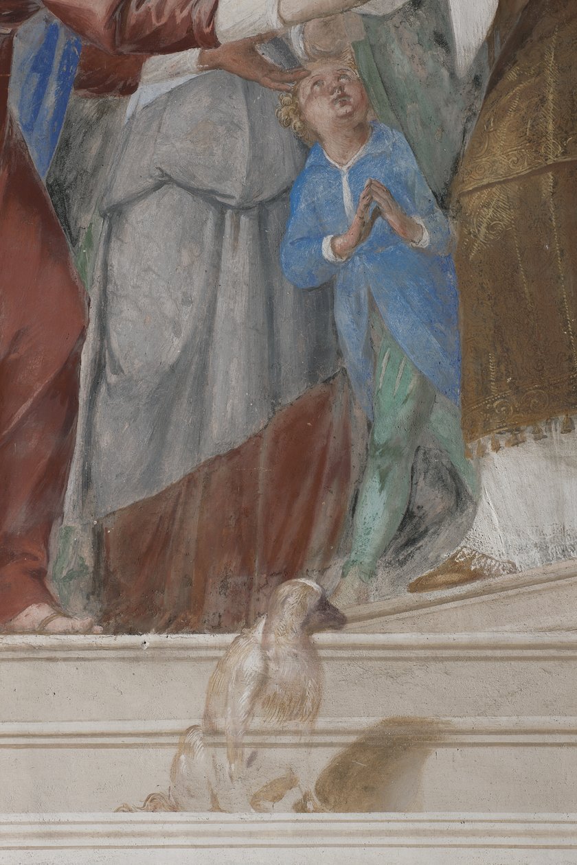 Criança, detalhe da Apresentação de Jesus no Templo, 1623-34 de Isidoro Bianchi