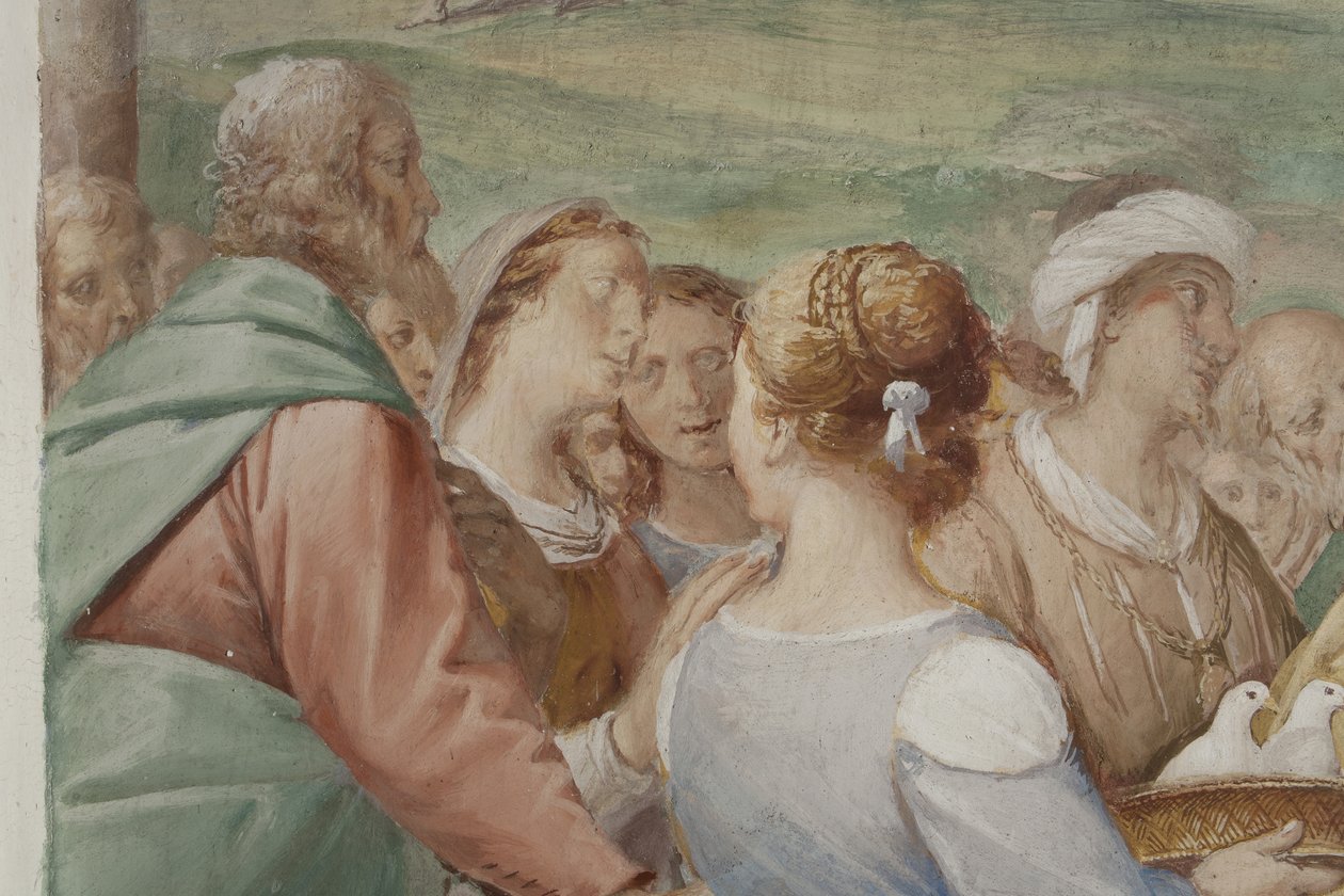 Detalhe da Apresentação de Jesus no Templo, 1623-34 de Isidoro Bianchi
